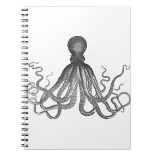 Kraken - Black Giant Octopus / Cthulu Notebook