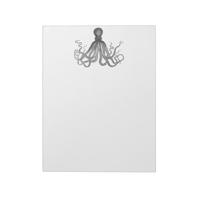 Kraken - Black Giant Octopus / Cthulu Notepad (Rotated)
