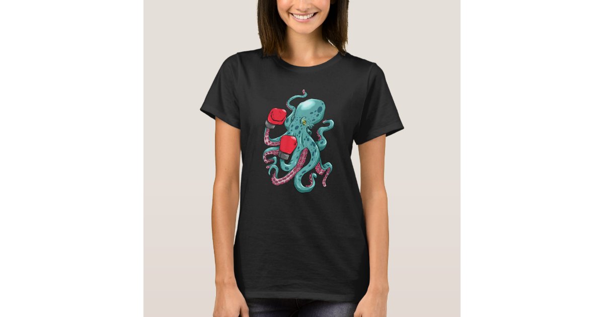 Kraken Octopus Boxing Gloves Underwater Ocean Crea TShirt Zazzle
