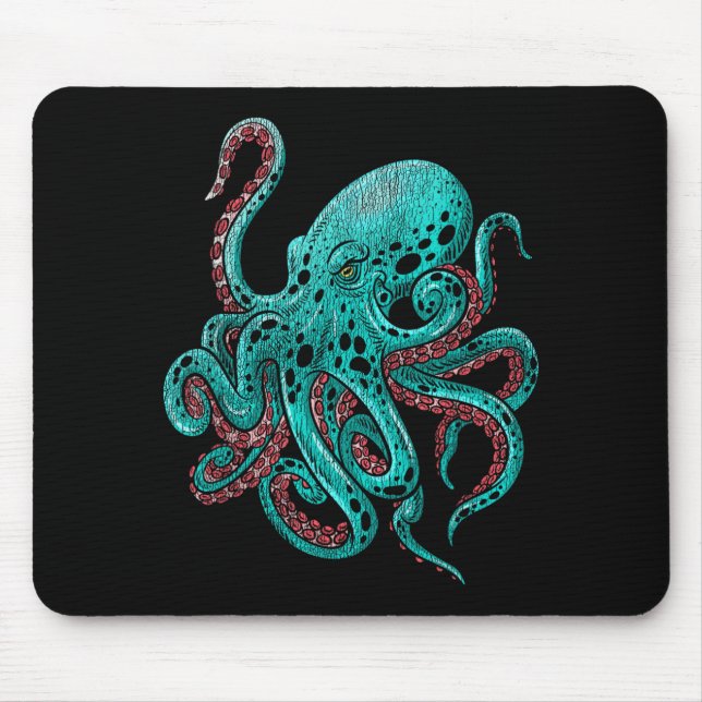 Kraken Octopus Mouse Pad (Front)