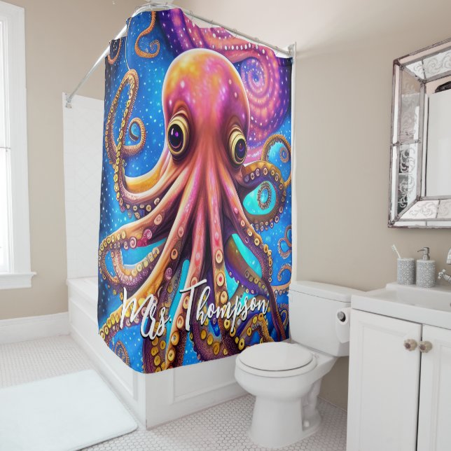 Kraken Octopus with Personalized Name (In Situ)