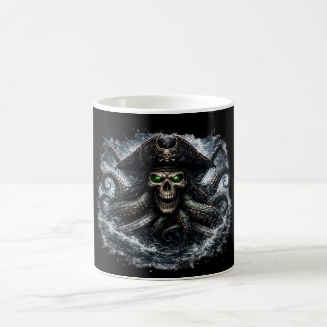 Kraken Pirate Skull Mug – Epic Sea Monster Pirate  (Center)