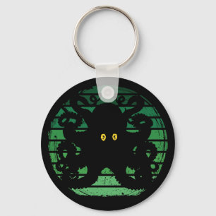 Kraken Retro Green Water Keychain