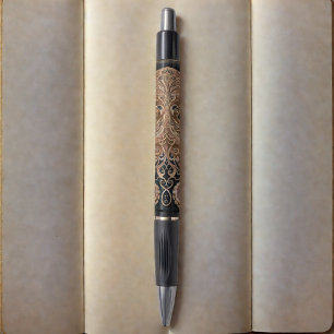 Kraken Steampunk Octopus Ornate Gold and Black Pen
