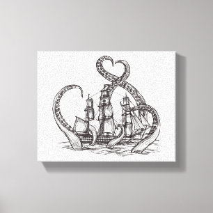 Kraken Wall Art   Kraken Art   Impression Canvas