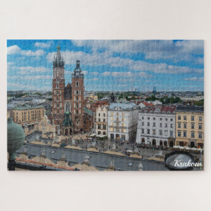 Krakow city centre from above in Poland Jigsaw Puzzle