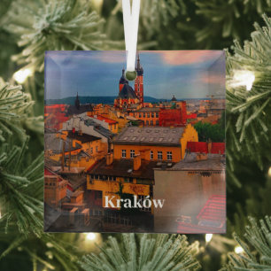 Krakow Europe Poland Polska Old Town Glass Ornament