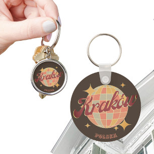 Kraków Krakow City Poland Retro Vintage Keychain