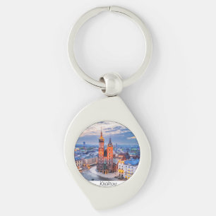 Krakow night in Poland Keychain