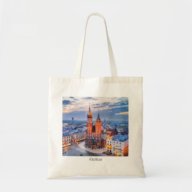 Krakow night in Poland Tote Bag (Front)