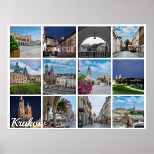 Krakow old town landscapes, Poland Poster
