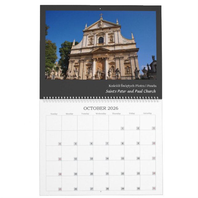 Krakow, Poland Calendar (Oct 2026)
