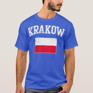 Krakow Poland Flag Polish Polska Polski T-Shirt