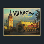Krakow Poland Postcard<br><div class="desc">However you like to spell it,  Krakow or Cracow,  this is a wonderful modern vintage image of Poland.</div>