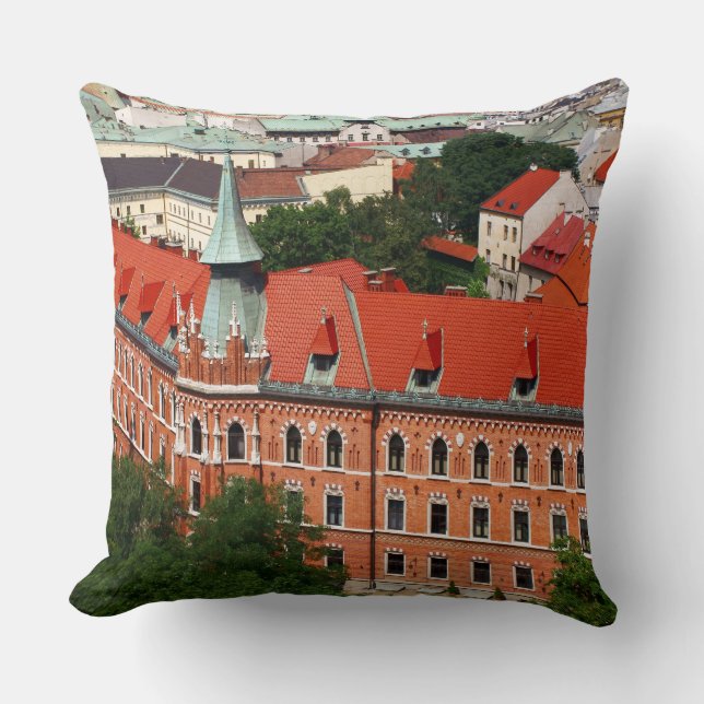 Kraków, Poland Throw Pillow (Front)