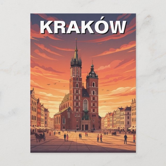 Krakow Poland Travel Postcard (Front)