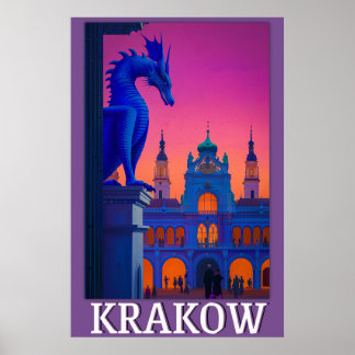Krakow Poster - Dragon’s Watch Over Cloth Hall