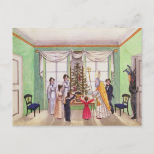 Krampus and St. Nicholas from journal of Carl Postcard