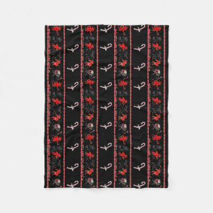 Krampus Broken Candy Cane Fleece Blanket
