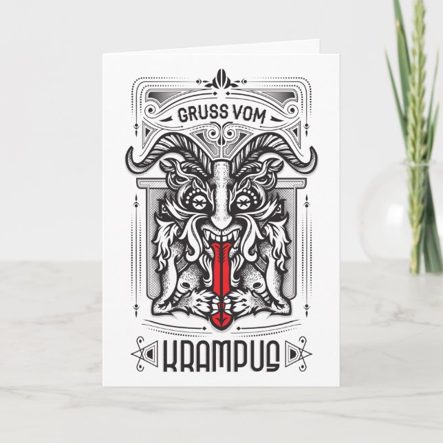 Krampus Card with Funny Poem (Front)
