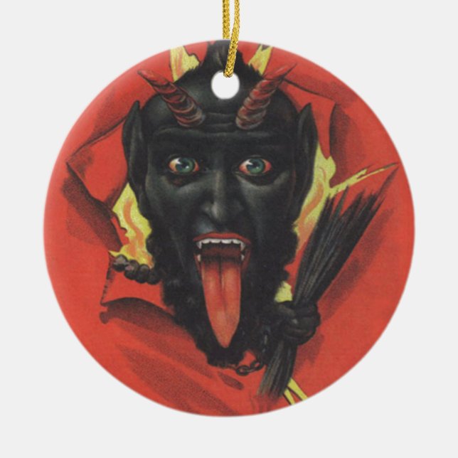 Krampus Ceramic Ornament (Front)