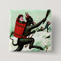 Krampus Chasing Bad Children Winter Snow