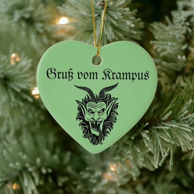 Krampus Christmas Ceramic Ornament (Tree)
