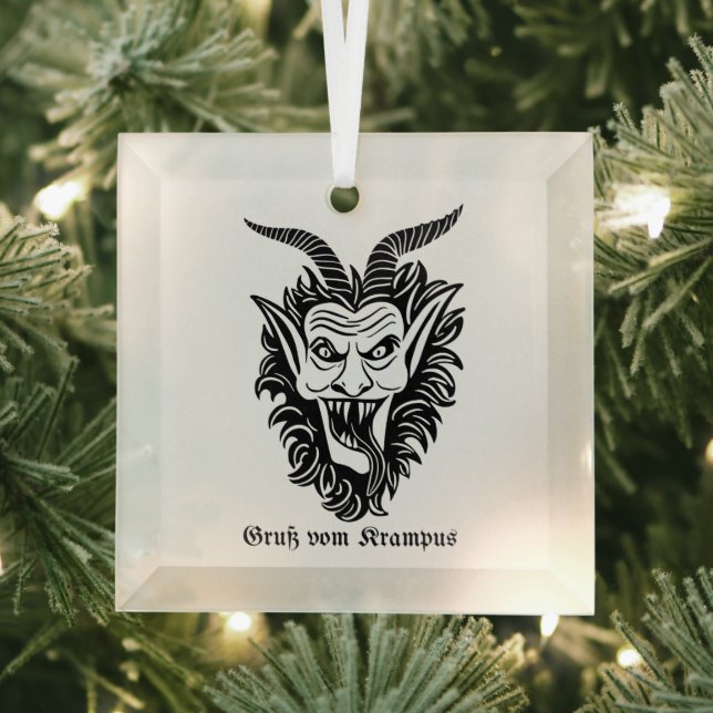 Krampus Christmas Glass Ornament (Insitu)