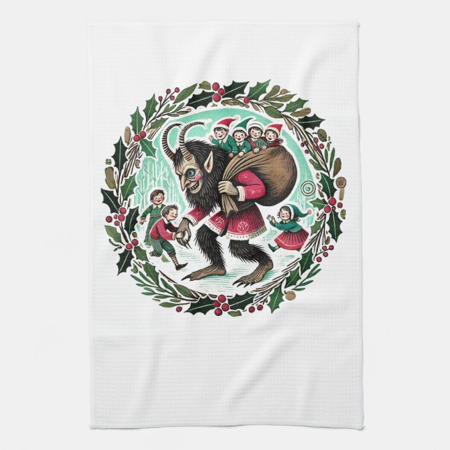 Krampus Christmas                                  Kitchen Towel (Vertical)