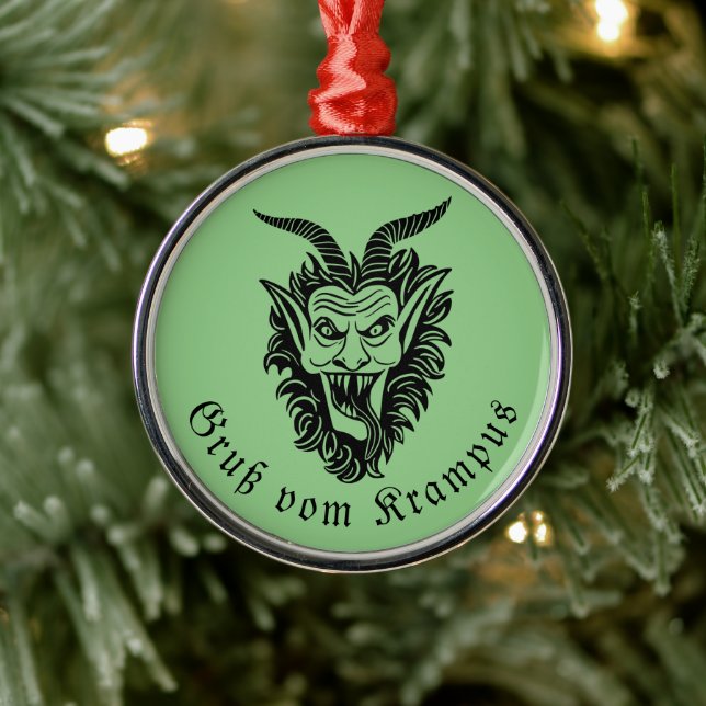 Krampus Christmas Metal Ornament (Tree)