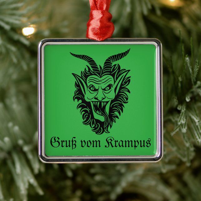 Krampus Christmas Metal Ornament (Tree)