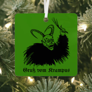 Krampus Christmas Metal Ornament