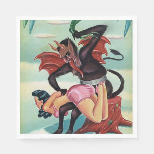 Krampus Christmas Napkin