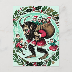 Krampus Christmas Postcard