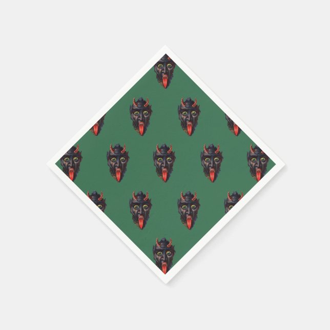 Krampus Cocktain Napkin (Corner)