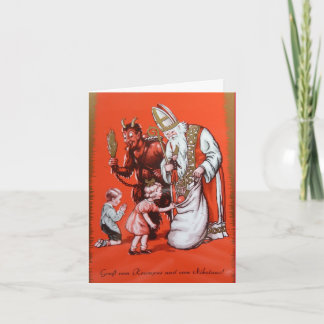 Krampus et carte de Saint-Nicolas
