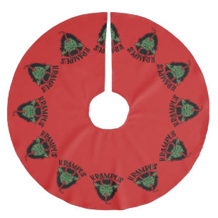 Krampus Face Naughty Christmas Stocking Brushed Polyester Tree Skirt