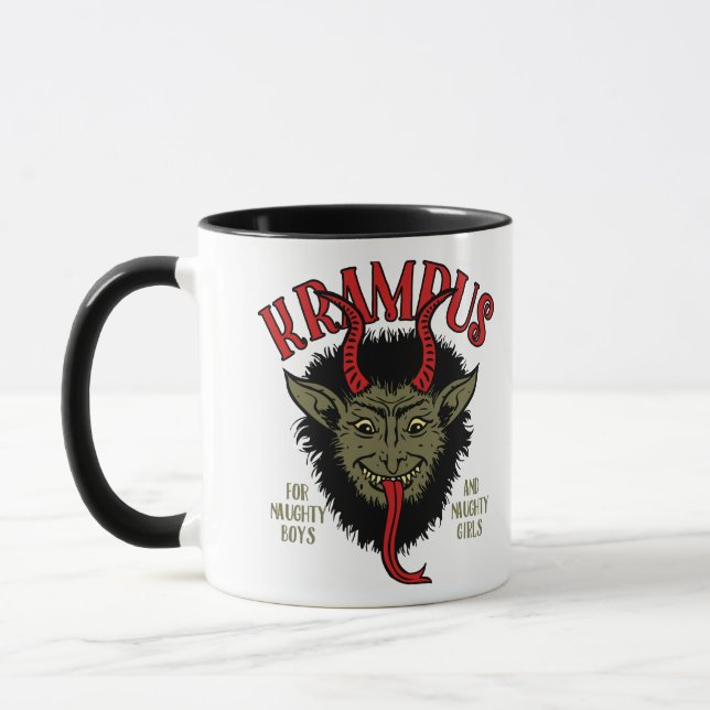 Krampus Face Naughty Mug (Left)
