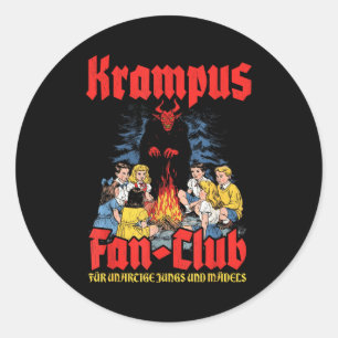 Krampus Fan-club Ugly Xmas German Christmas Demon Classic Round Sticker