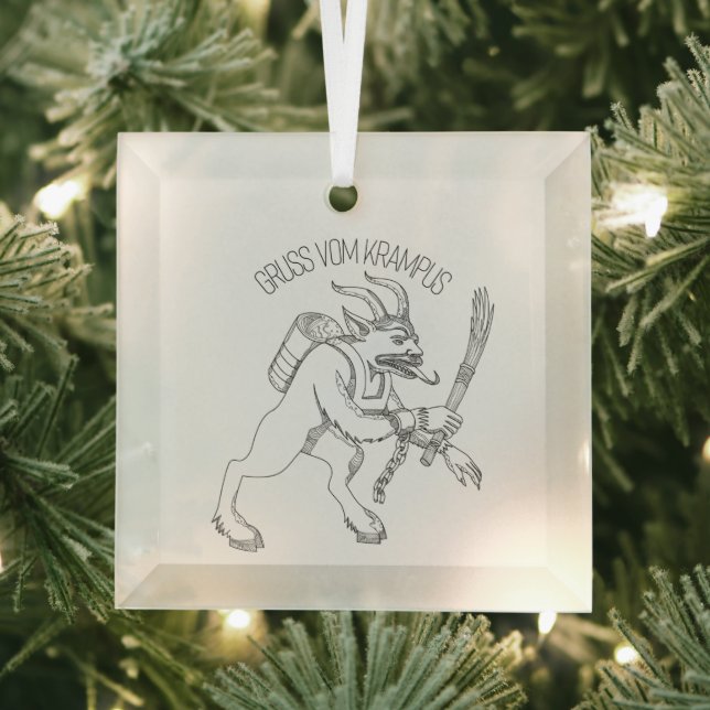 Krampus Glass Ornament (Insitu)