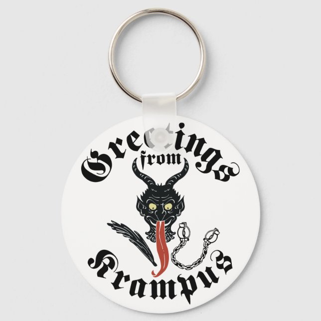 Krampus Greetings Keychain (Front)