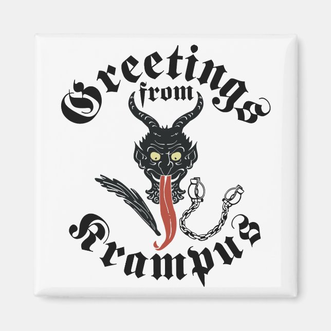 Krampus Greetings Magnet (Front)