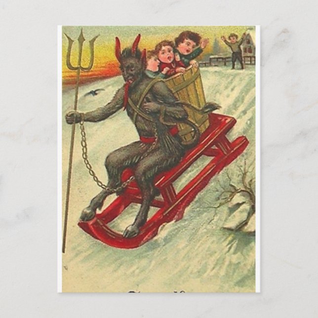 Krampus & His Trident Postcard (Front)