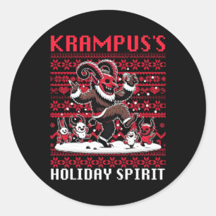 Krampus Holiday Spirit Design Christmas Season Evi Classic Round Sticker