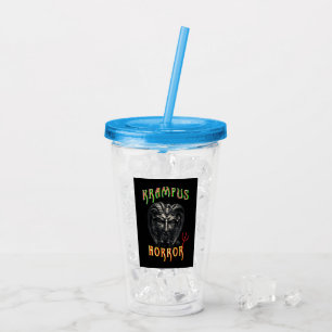 Krampus Horror Acrylic Tumbler
