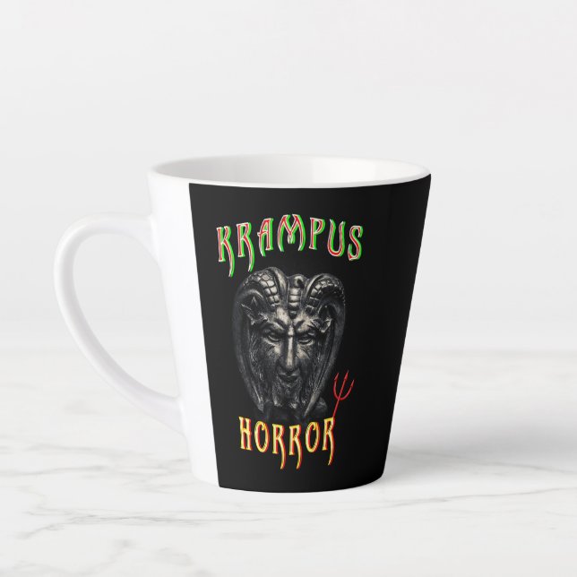 Krampus Horror Latte Mug (Left)