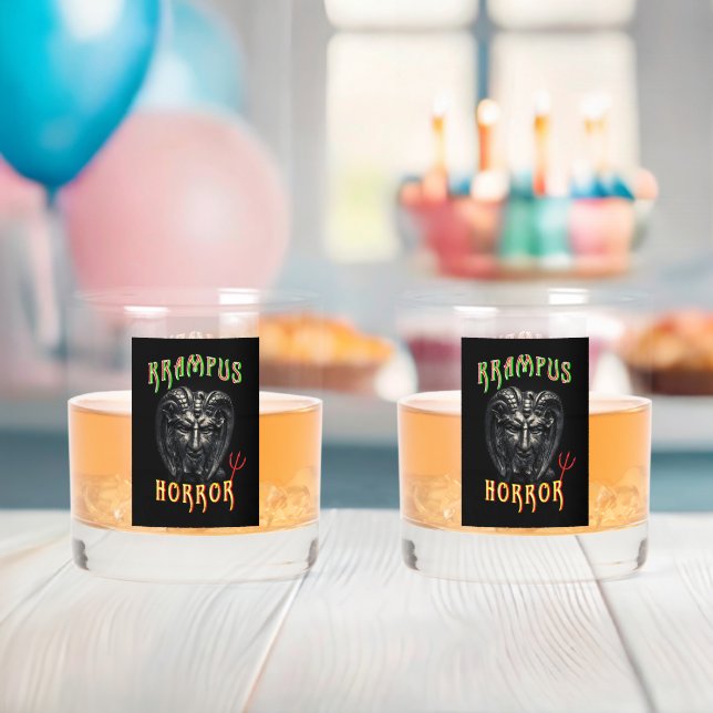 Krampus Horror Whiskey Glass (Insitu (Baby Shower))