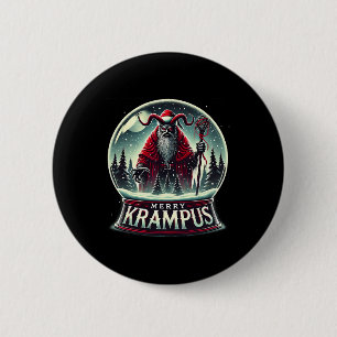 Krampus Is Coming To Town Horror Merry Krampus Chr 2 Inch Round Button