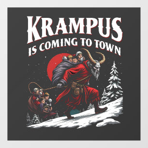 Krampus is Coming to Town Krampus Christmas Window Cling