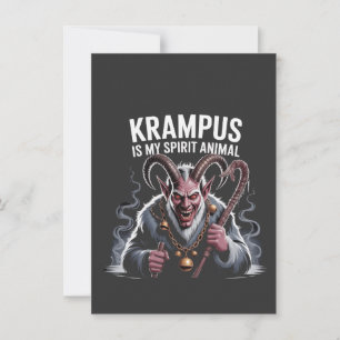 Krampus Is My Spirit Animal Christmas Funny  Invitation